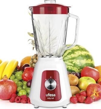 ufesa bs4717 ruby red batidora de vaso